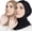 Black+khaki, variant on Women Slouchy Beanies Cap Soft Hijab Cap Under Scarf for Women Muslim Jersey Hijab Undercaps(1PC/2PC)