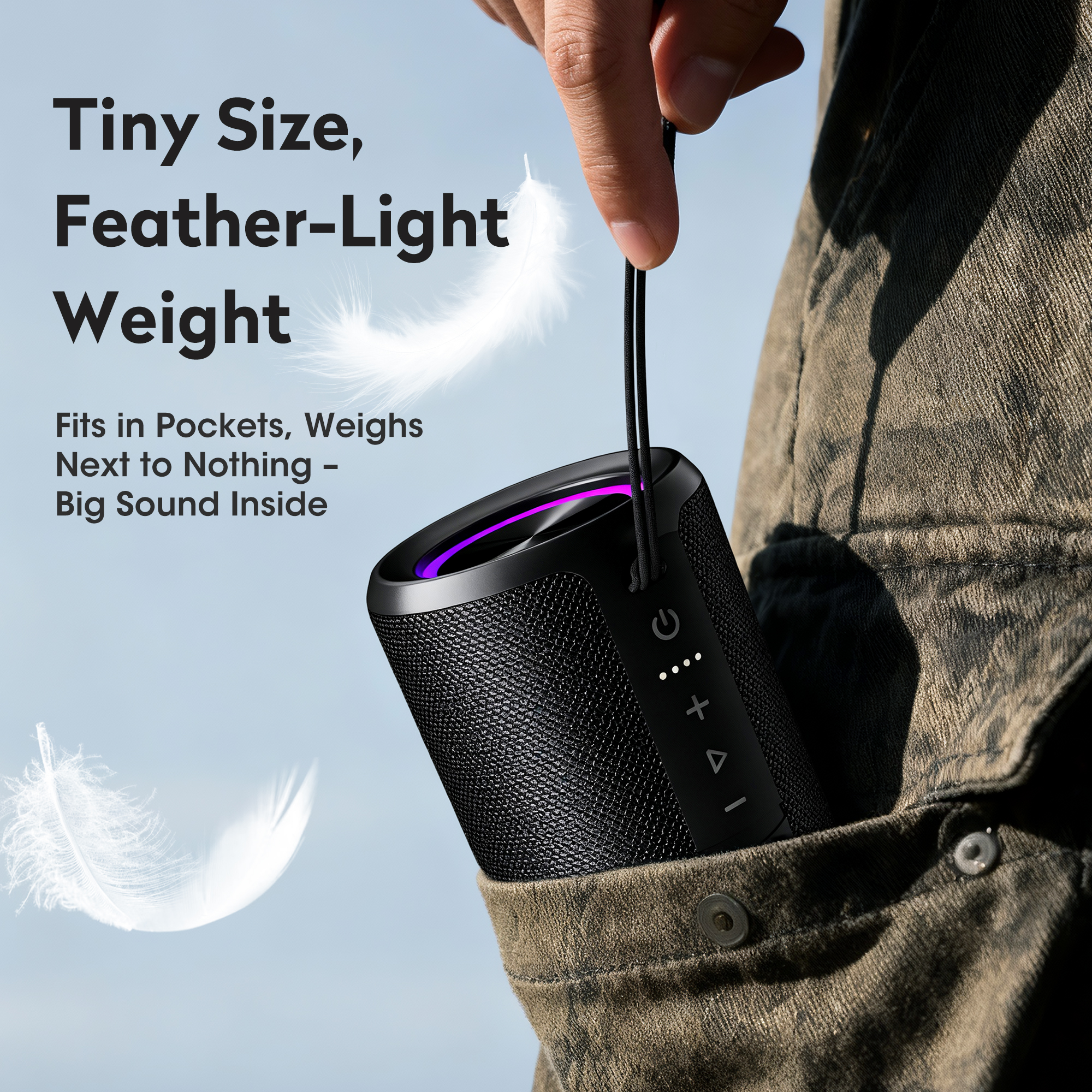 Ortizan Portable Bluetooth Speaker, 20W, IPX7 Waterproof, Black photo 8