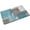 Grey and Blue Art, variant on Boho Style Welcome Doormat 17x30 Inch NonSlip Machine Washable Bohemia Floor Mat for Farmhouse Patio Entry & Mudroom Retro Blue Floral Rug Decor Perfect for Indoors and Outdoors