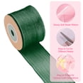 thumbnail image 3 of Uxcell Wired Sheer Ribbon, 1-1/2 Inch x 10 Yard Wired Sheer Ribbon Dark Green Metallic Sheer Wire Ribbon, Sheer Silky Fabric for DIY Craft Gift Wrapping Wedding Home Party Decorations, 3 of 7