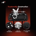 thumbnail image 4 of A-Premium Upgraded Metal Tailgate Handle Liftgate Latch Handle with Keyhole Compatible with Toyota Tundra 2000-2006, Primed Black, Replace# 69090-0C030-C0, 690900C030C0, 4 of 6