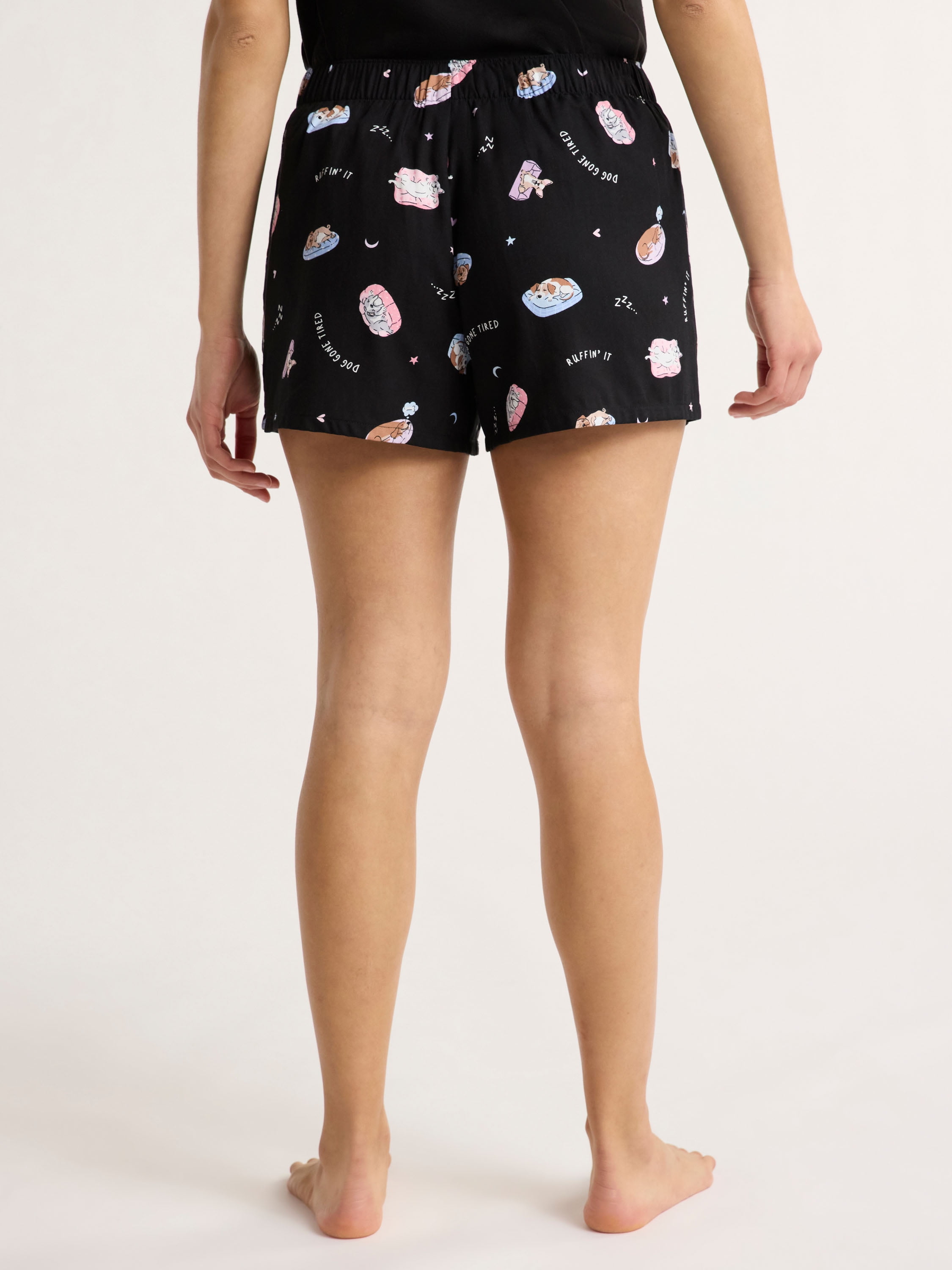 Joyspun Women's Woven Pajama Boxer Shorts, 3'' Inseam, Sizes XS-3X