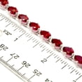 thumbnail image 4 of Platinum Over Sterling Silver Ruby Red Topaz Tennis Bracelet, 4 of 5