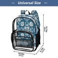 thumbnail image 4 of PVC Transparent Backpacks Clear Backpack for Travel and Outings Abstract Turtle Pattern, 4 of 7