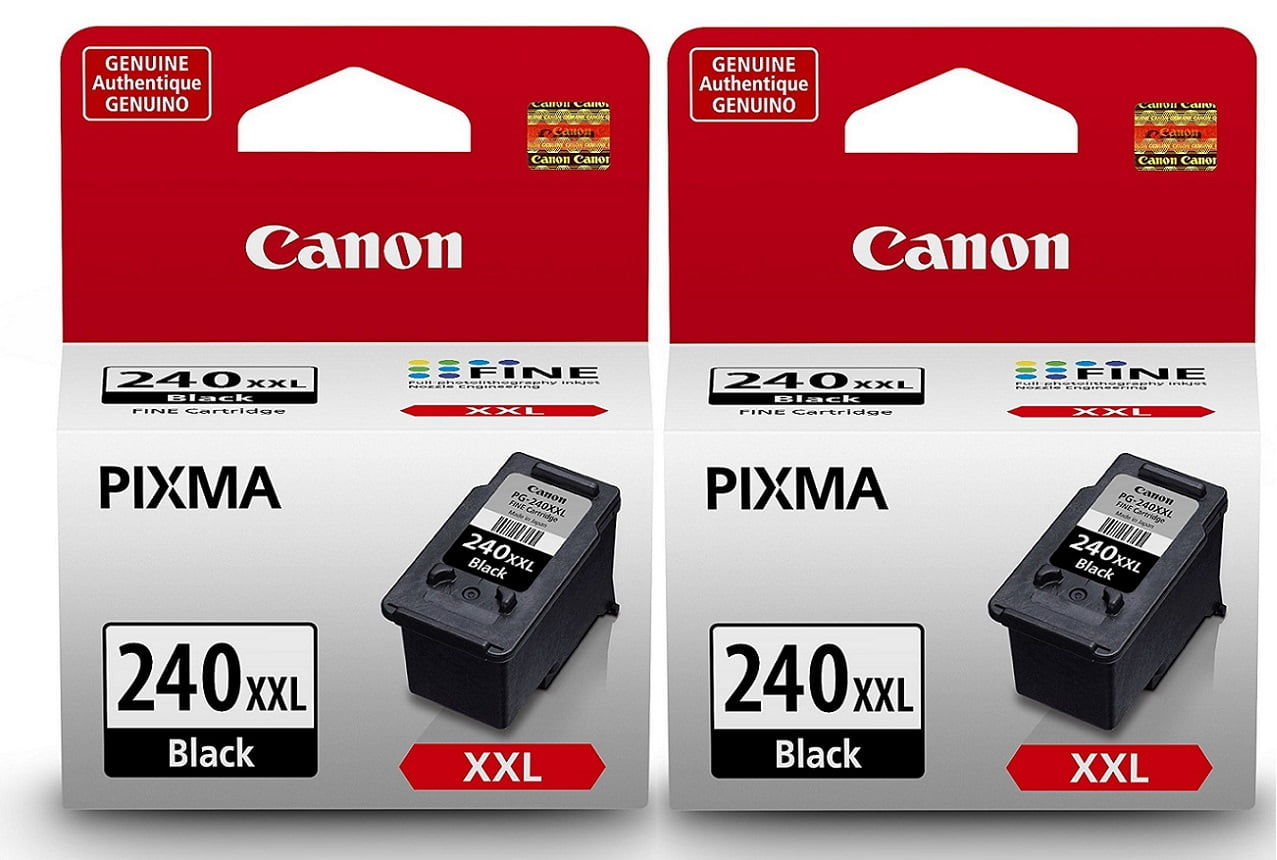 Genuine Canon PG-240 XXL Extra High Capacity Black Ink Cartridge (5204B001) (Pack of 2 