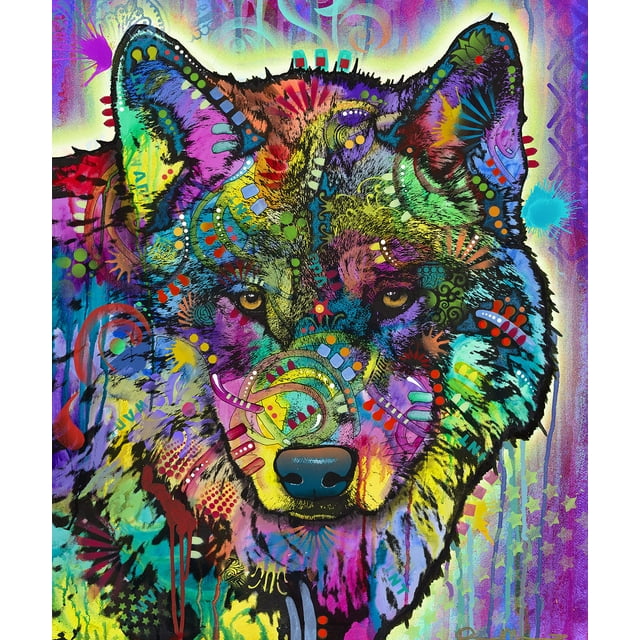 Dawhud Direct Dean Russo Spirit Wolf Fleece Blanket 50""x60"" - Soft Plush Throw