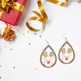thumbnail image 4 of JYYYBF Women Winter Christmas Wooden Earrings Elk Snowman Santa Claus Pierce Dangle Earrings Accessory, 4 of 8