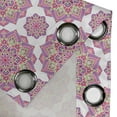 thumbnail image 5 of Ambesonne Purple Mandala Grommet Curtain, Lotus Essence, 50" x 54", Lime Green Fuchsia, 5 of 6