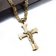 thumbnail image 2 of Hip Hop Titanium Steel Cross Pendant Men's Necklace, 2 of 2