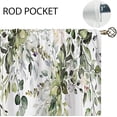 thumbnail image 5 of Farmhouse Eucalyptus Botanical Small Kitchen Curtains Rustic Leaves Window Treatment Wooden Floral Sage Mint Green Cafe Short Curtains for Bathroom Dining Tier Treatment Drapes 26x36 inch, 5 of 6