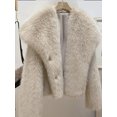 thumbnail image 5 of Abrigo de piel sintética de Color sólido cálido a la moda para mujer, chaqueta de invierno informal gruesa con cuello de manga larga, ropa nueva alta para mujer, 5 of 5