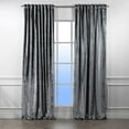 thumbnail image 6 of 3S Brother's Grey Extra Long Shiny Velvet Curtains Luxury Colors Light Blocking Hang Back Tab & Rod Pocket 1 Panel Curtain 5-30 Ft Home Décor Custom Made Drapes -Made in Turkey(100"W X 216"L), 6 of 6