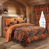 Regal Comfort 8pc Full Size Woods Orange Camouflage Premium Comforter, Sheet, Pillowcases, and Bed Skirt Set Camo Bedding Set For Hunters Cabin or Rustic Lodge Teens Boys and Girls