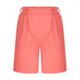 thumbnail image 4 of JJHGVB Womens Linen Shorts Pedal Pushers for Women Long Shorts for Women Linen Shorts Linen Bermuda Shorts for Women Beach Cropped Trousers Wide Leg Elastic Waist Womens Long Shorts Pink M, 4 of 8