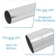 thumbnail image 4 of Tubo de estufa Tubo de chimenea recto Tubo de estufa de acero inoxidable para estufa de tienda de campaña caliente Estufa de camping Juegos de tubos de chimenea para ventilación de humo o escape Plata, 4 of 5