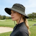 thumbnail image 4 of Outdoor Wide Brim Sun Hat for Women Men, Breathable Fisherman Hat with UV Sun Protection for Travel Hiking Beach Fishing, 4 of 6