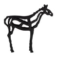 thumbnail image 6 of Horse Illusion Figurine for Home Decor - Modern Metal Sculpture for Living Room, Office, Shelf, and Coffee Table Centerpiece `- Aluminum Art Ornament Statue Accent Piece for Tabletop - 14", Black, 6 of 13
