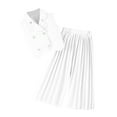 thumbnail image 2 of ATOGUTA Vest Set Girls Clothing Kids Sweatsuit Sleeveless Suit Vest Wide-Leg Pants School Girls' Clothing Set Size 2T-9, White, 2 of 6
