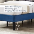 thumbnail image 6 of VECELO 3-Pieces Bedroom Sets Twin Size Upholstered Platform Bed with Two Nightstands, Adjustable Headboard, Dark Blue, 6 of 10