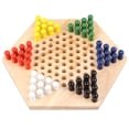 thumbnail image 2 of Juego de damas chinas con múltiples piezas de ajedrez, tablero de madera, juego de ajedrez interactivo para niños y adultos, 2 of 5