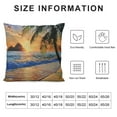 thumbnail image 5 of Orinice Palm Tree Sunset Beach Graphic Decorative Cushion Throw Pillow Cover 22x22in, 5 of 5