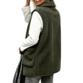 thumbnail image 5 of Aboser Sherpa Vest Jacket for Women Sleeveless Button Down Outerwear Fuzzy Fleece Jackets Warm Cozy Collared Vests Casual Fluffy Coats with Pockets, 5 of 8