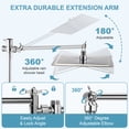 thumbnail image 5 of Harigal 10 Inch Coverage High Pressure Rain Shower Head Combo,  Wide Rainfall & 5 Spray Handheld Shower with Adjustable Extension Arm, Dual Anti-Clog Nozzles for Ultimate Shower Experience, Silver, 5 of 10