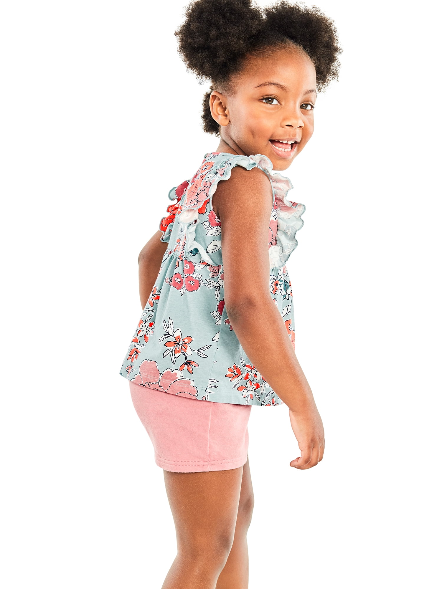 Carter's Child of Mine Baby and Toddler Girl Ruffle Top and Short Set, 2 Piece Outfit Set, 12 Months-5T