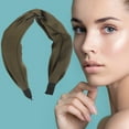 thumbnail image 6 of Unique Bargains 1 Pc Wide Tie Solid Color Headbands for Women Brown, 6 of 6