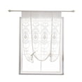 thumbnail image 2 of Cortinas romanas con lazo bordado floral Tap Top Sheer Balcón Cortina de ventana Paneles de cenefa Advancent JJ23235-01, 2 of 6