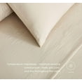 thumbnail image 3 of Chezmoi Collection Extra Soft Bed Sheets Set, Double Brushed Microfiber 14-Inches Deep Pockets, 5-Piece Sheet Set, Split King, Sand, 3 of 8