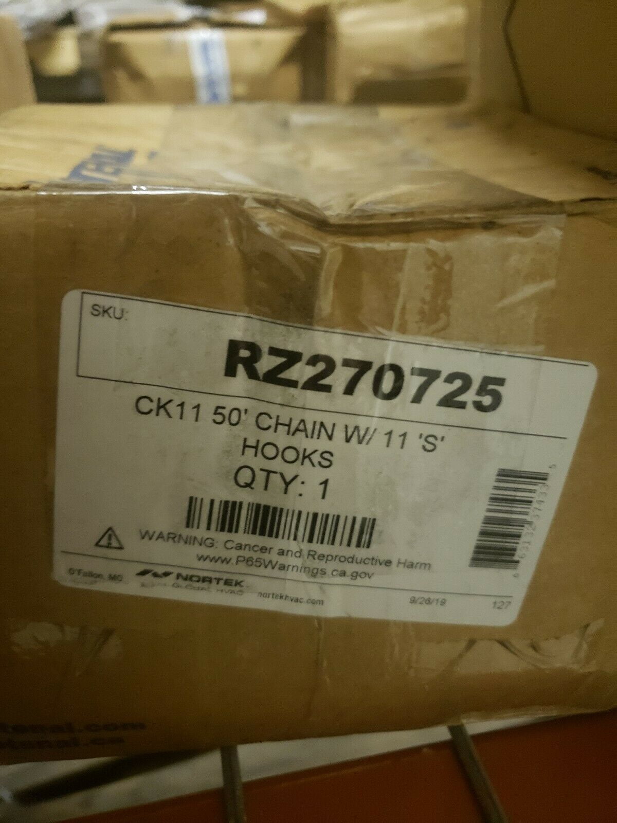 Details about   THOMAS & BETTS 270725 50' CHAIN W/ 11 S HOOKS 