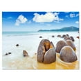 thumbnail image 2 of Rochers Moeraki de Midi - Impression d'Art Photo sur Toile du Bord de Mer, 2 of 3