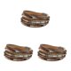thumbnail image 3 of Qarigey Pulseras de cuero Vintage para mujer, brazalete de cuentas de cristal multicapa, brazalete de joyería, broche , color caqui Type1 NO1, 3 of 6