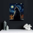 thumbnail image 4 of Nawypu  The Starry Night Cat Canvas Wall Art Famous  Black Cat Poster Funny Cat Print Colorful Abstract Farmhouse Gallery Aesthetic Room Wall Decor for Bedroom, 4 of 4