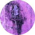 thumbnail image 1 of Ahgly Company Indoor Round Oriental Purple Industrial Area Rugs, 7' Round, 1 of 4
