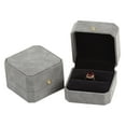 thumbnail image 5 of Miyuadkai Jewelry Box Clearance Sales Gorgeous Antique Velvet Jewelry Ring Box Engagement Wedding Box Keepsake Box Bridal Photo Ring Single Slots Octagon Box Grey, 5 of 5