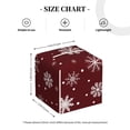 thumbnail image 4 of Lsque Romantic white snowflakes Printed Tissue Box Cover Holder, Facial Paper Organizer Dispenser,Square with Bottom Belt, PVC Leather Decorative Organizer, 4 of 8