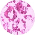 thumbnail image 1 of Ahgly Company Indoor Round Abstract Pink Modern Area Rugs, 8' Round, 1 of 4