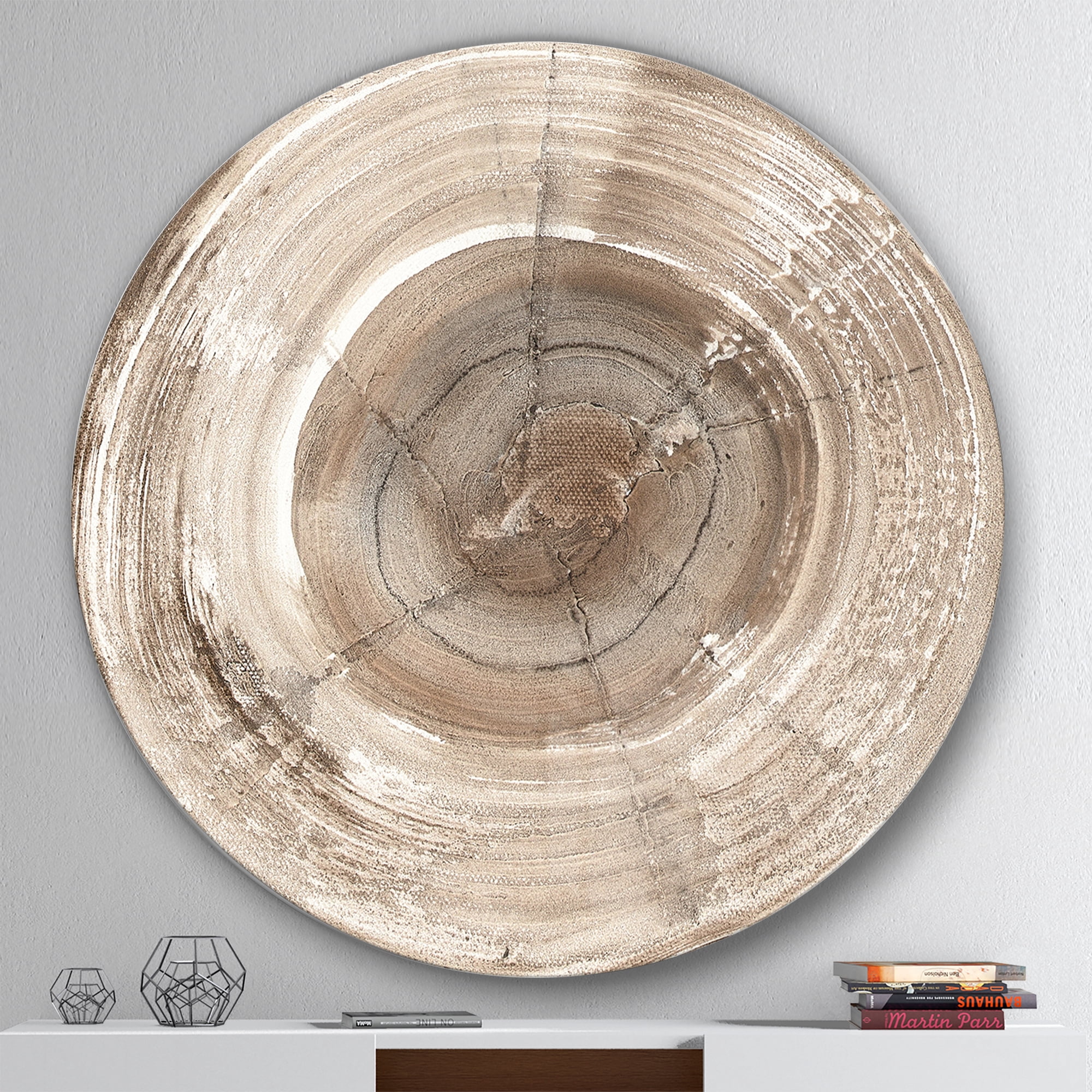 Designart 'Circle natural elements II' Metal Wall Art