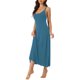 thumbnail image 4 of INSPIRAR CHIC Vestido de pijama para mujeres, vestido de día de la madre, tirantes cruzados, camisón de cuello redondo, largas noches, azul lago, 4 of 5