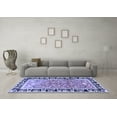 thumbnail image 3 of Ahgly Company Machine Washable Indoor Rectangle Animal Blue Traditional Area Rugs, 5' x 8', 3 of 4