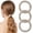 warm Grey*3, variant on Silk Hair Ties Thin 0.4 Inch Wide, Mulberry Silk 6A 22 Momme, Soft & Gentle No-Crease for Fine Hair, Ponytail Hold, Women & Girls, Fabric Sample Included (Brown*3)