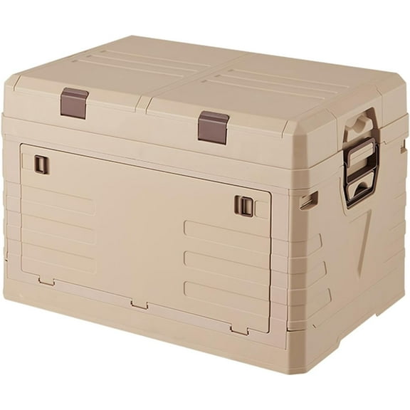 Folding Storage Bins with Lids,Collapsible Closet Organizers and Storage Container,Open Front Plastic Storage Bin,Folding Storage Box for Camping,College Dorm Room Essentials, Outdoor,Indoor