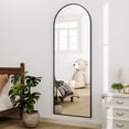 thumbnail image 2 of Anyrose 59"x 16" Arched Full Length Floor Mirror Wall-Mounted Mirror with Metal Frame, Black, 2 of 6