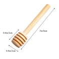 thumbnail image 2 of Wooden Honey Dipper Stick Collecting Dispensing Drizzling Jam Portable Wedding Party (8cm, 20) high-quality wood, 2 of 5