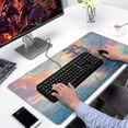 thumbnail image 6 of Watercolor Landscape Sea Sailboat Mouse Mat, Rectangle Large Non-Slip Rubber Gaming Mouse Pad with Stitched Edges, Office Mouse Pad for Women Men Kids, 31.5x15.7in, 6 of 7