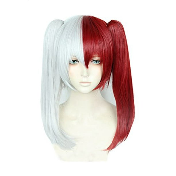 Xingwang Queen Anime Red White Cosplay Wig Clip On Double Long
