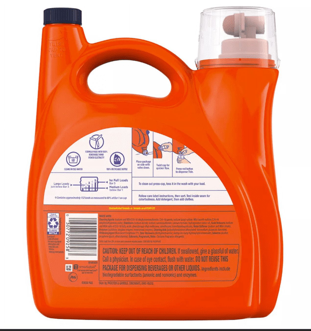 Tide Liquid Laundry Detergent, Original, 170 fl. oz., HE Compatible