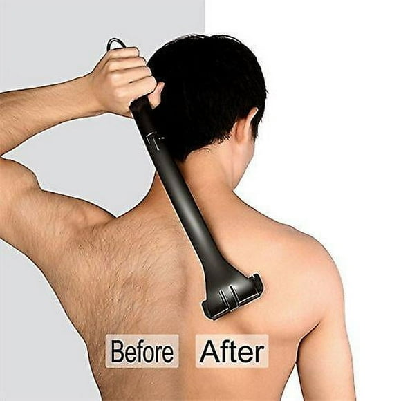 Back Shaver for Men - Razor Extension Handle. Ergonomic Manscape Yeti Stick. Leg & Back Shavers for Men & Women. Men's Back Hair Remover Wand. DIY Bod